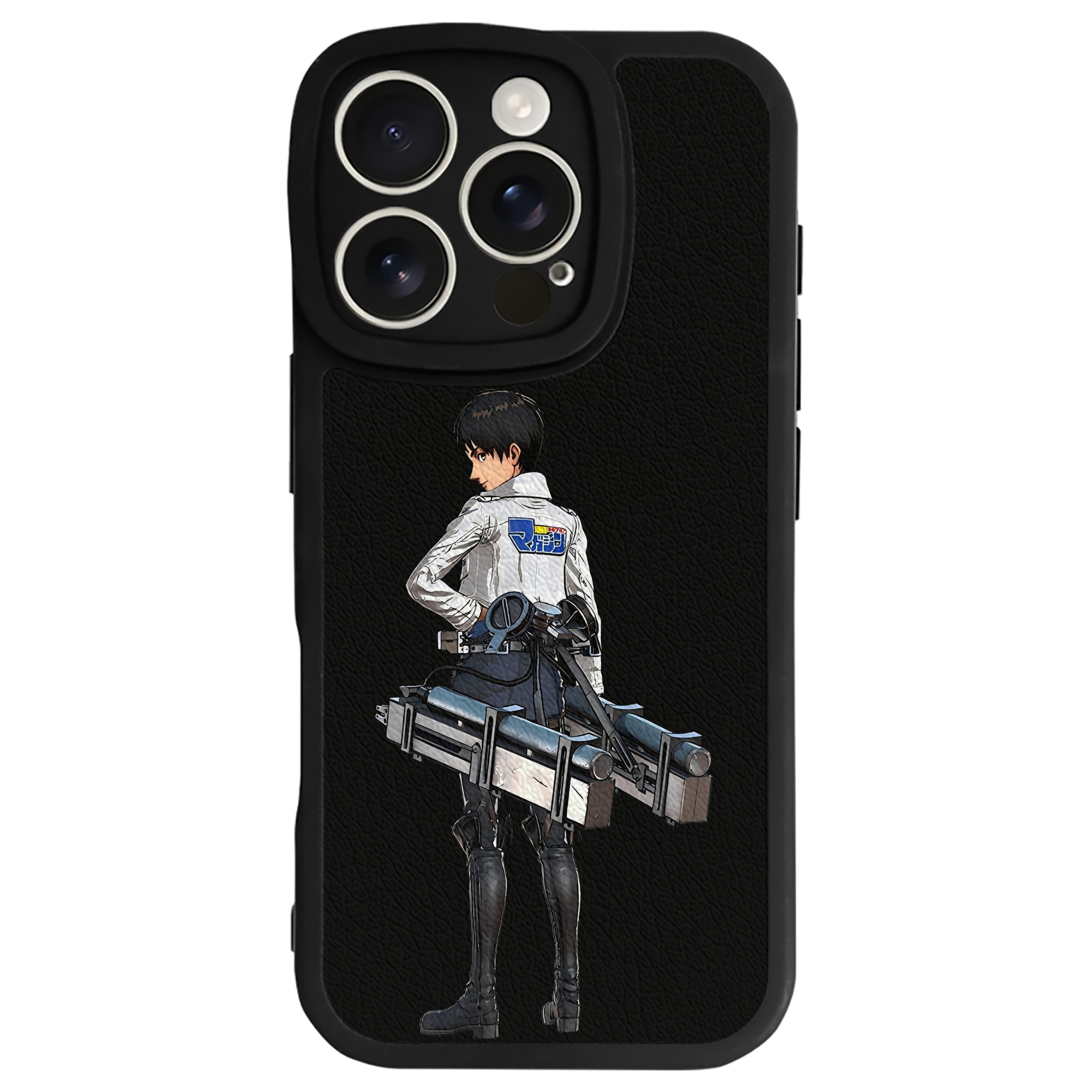 （画像用） 進撃の巨人 エレン･イェーガー Attack on Titan Eren Jäger 【iPhone 16シリーズ対応】シリコンスマホケース（レザー調） 材質：シリコン